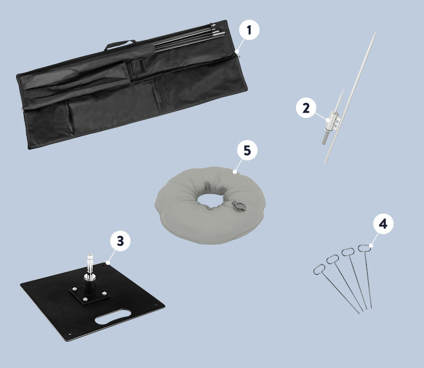 
Beach Flag Accessories for Double-Sided