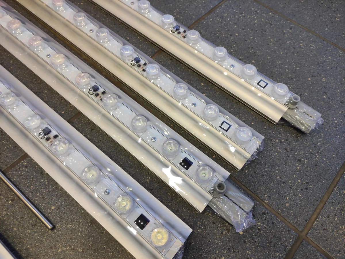 Fritstående Pop-up Lightbox LED-moduler og aluminiumsdele