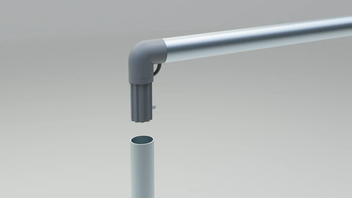 Thin Zipper Wall UP upper corner connection