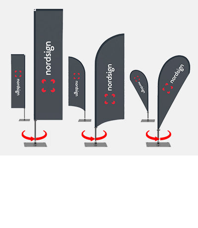 Double-Sided Beach Flags