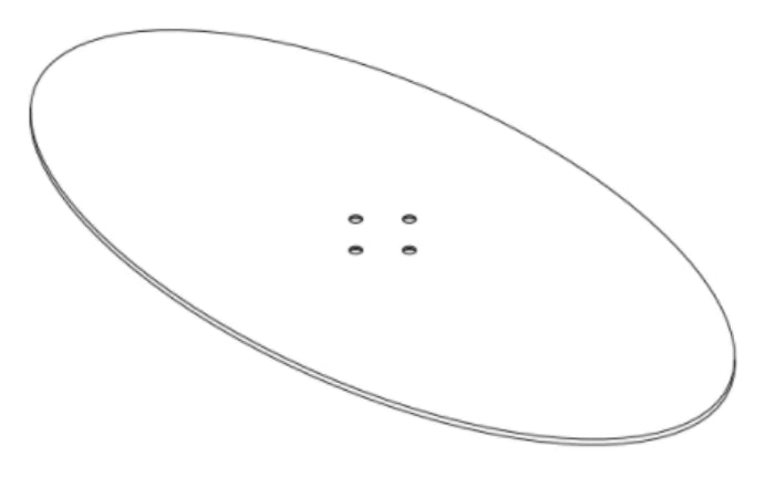 
Oval frame feet
