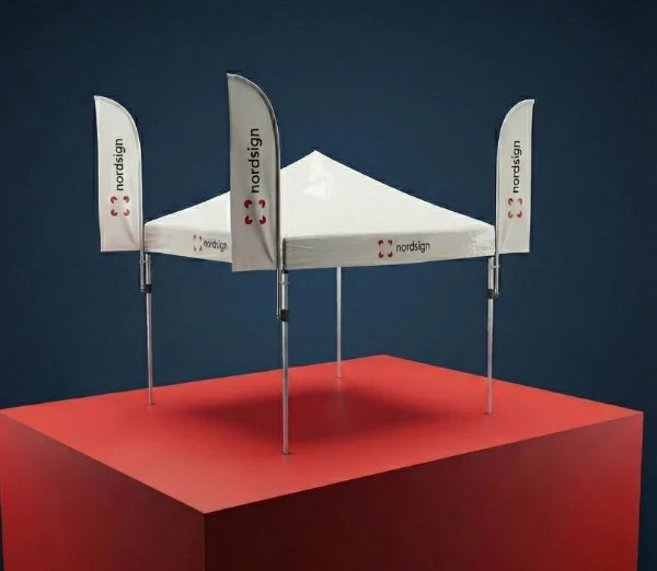 
Tent-leg flag holder