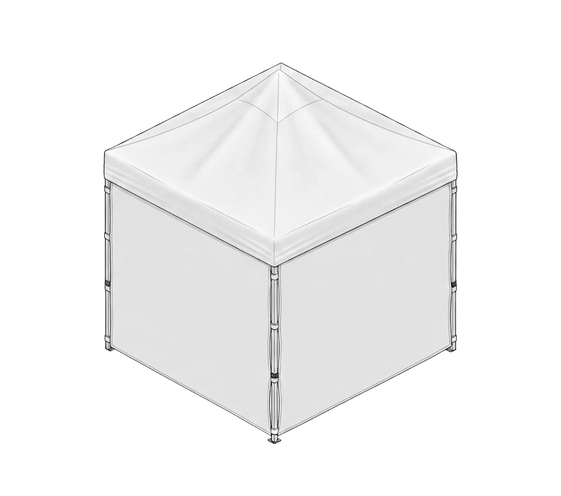 
Single-sided full tent wall