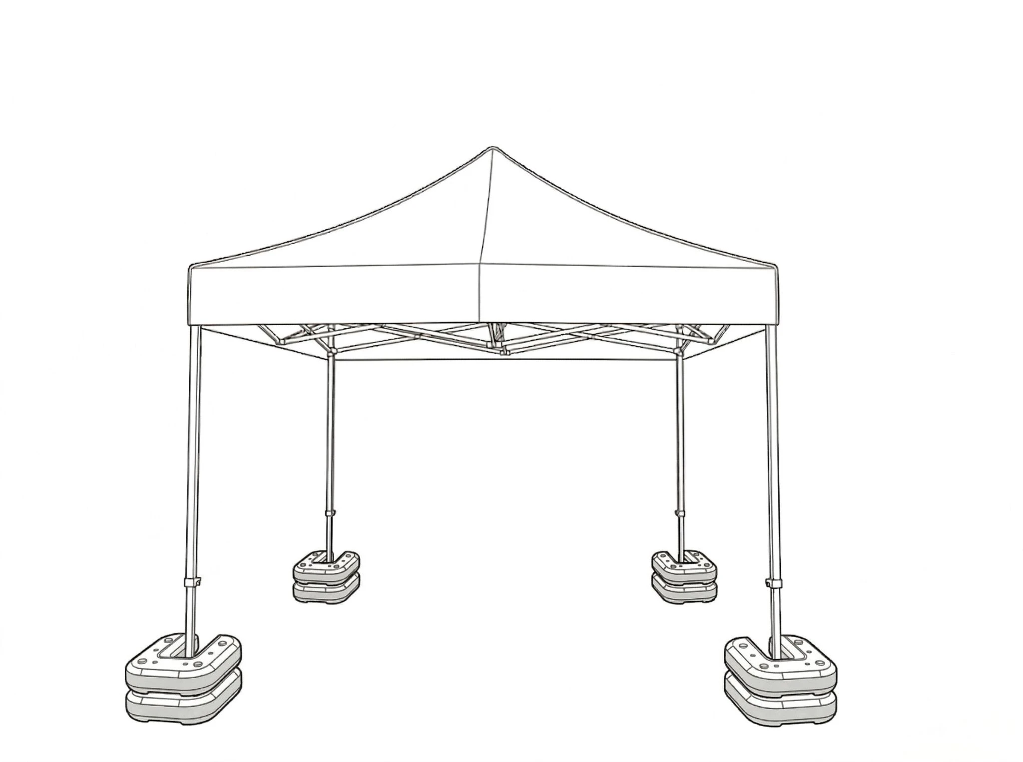 
Stackable tent weight, 8 kg