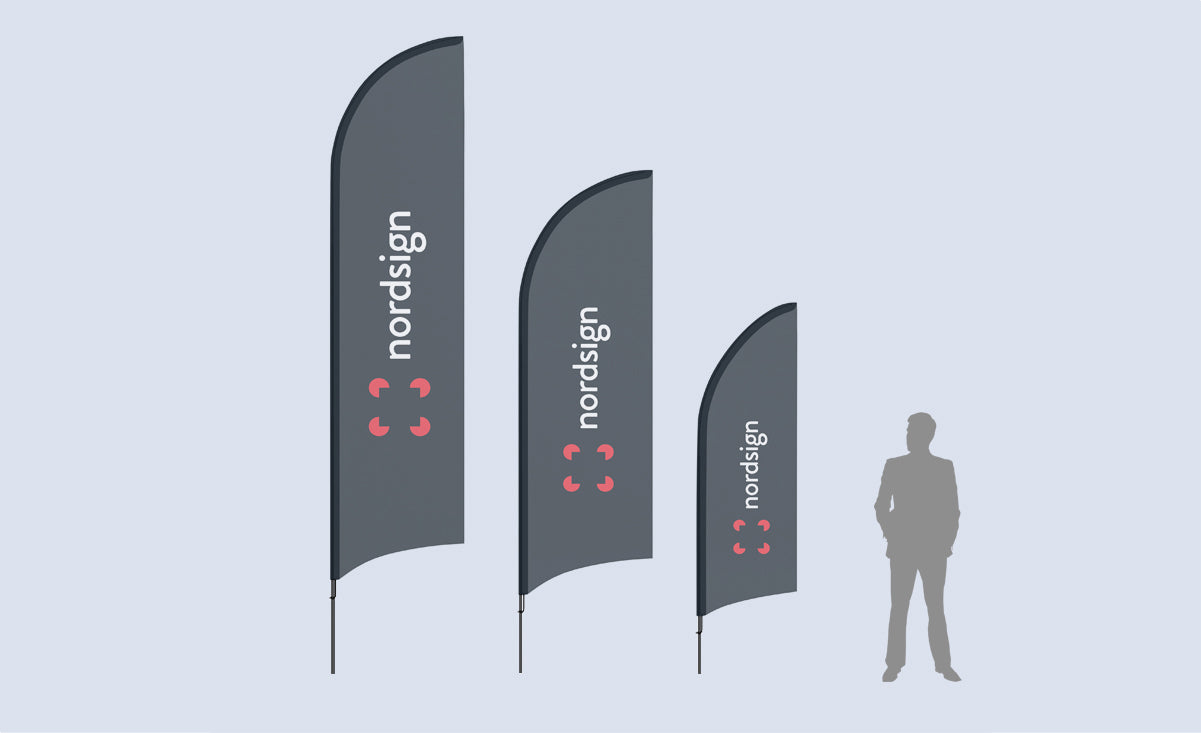 Enkeltlags standard fjer-beachflag